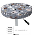thumbnail image 2 of Kdxio Cute Dog Faces Print Stool Covers Round,Stretch Round Bar Stool Covers Washable Bar Stool Cushion Slipcover for 12-15 Inch Chair, 2 of 5