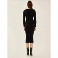 thumbnail image 4 of Ribbed Knit Midi Dress with  Choker Collar, 4 of 5