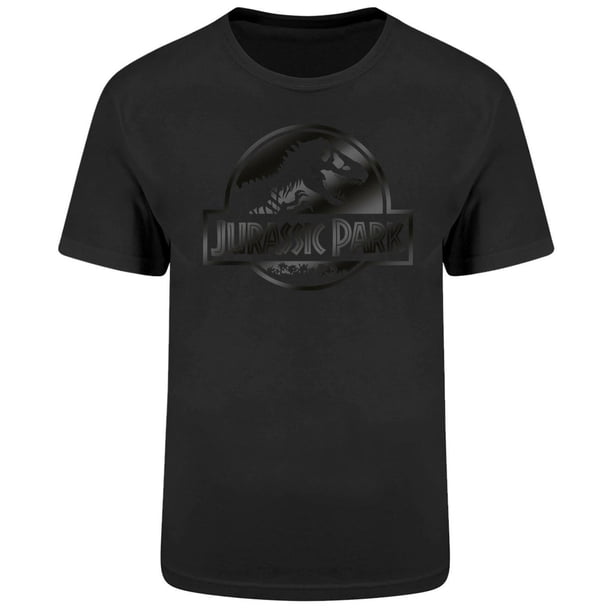 Jurassic Park - Camiseta Logotipo para Adultos Unisex (Negro)