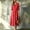 Wine, variant on Dolkfu Keyhole Neck Dresses for Women Trendy Blue 3/4 Sleeve Waist Cinched Long-Length Fit & Flare Dresses Polka Dot Vacation Relaxed Fit Blue,L