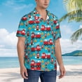 thumbnail image 5 of Fire Fighters Truck Hawaiian Shirts For Men, Summer Short-Sleeve Relaxed-Fit Button-Down Shirts Small, 5 of 9
