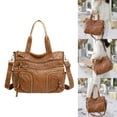 thumbnail image 7 of Casual Women Handbag PU Leather Handle with Detachable Shoulder Strap Hobo Bag for Travel , StyleA, 7 of 7