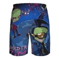 thumbnail image 6 of Invader Zim Poster Men's Beach Shorts Swim Trunks Casual Quick Dry Board Shorts Swimwear with Mesh Lined and Pockets, 6 of 8