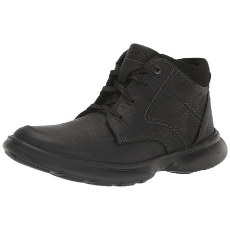 Clarks Men's Bradley Mid Oxford Boot, Black Tumbled Leather, 10 Wide ...