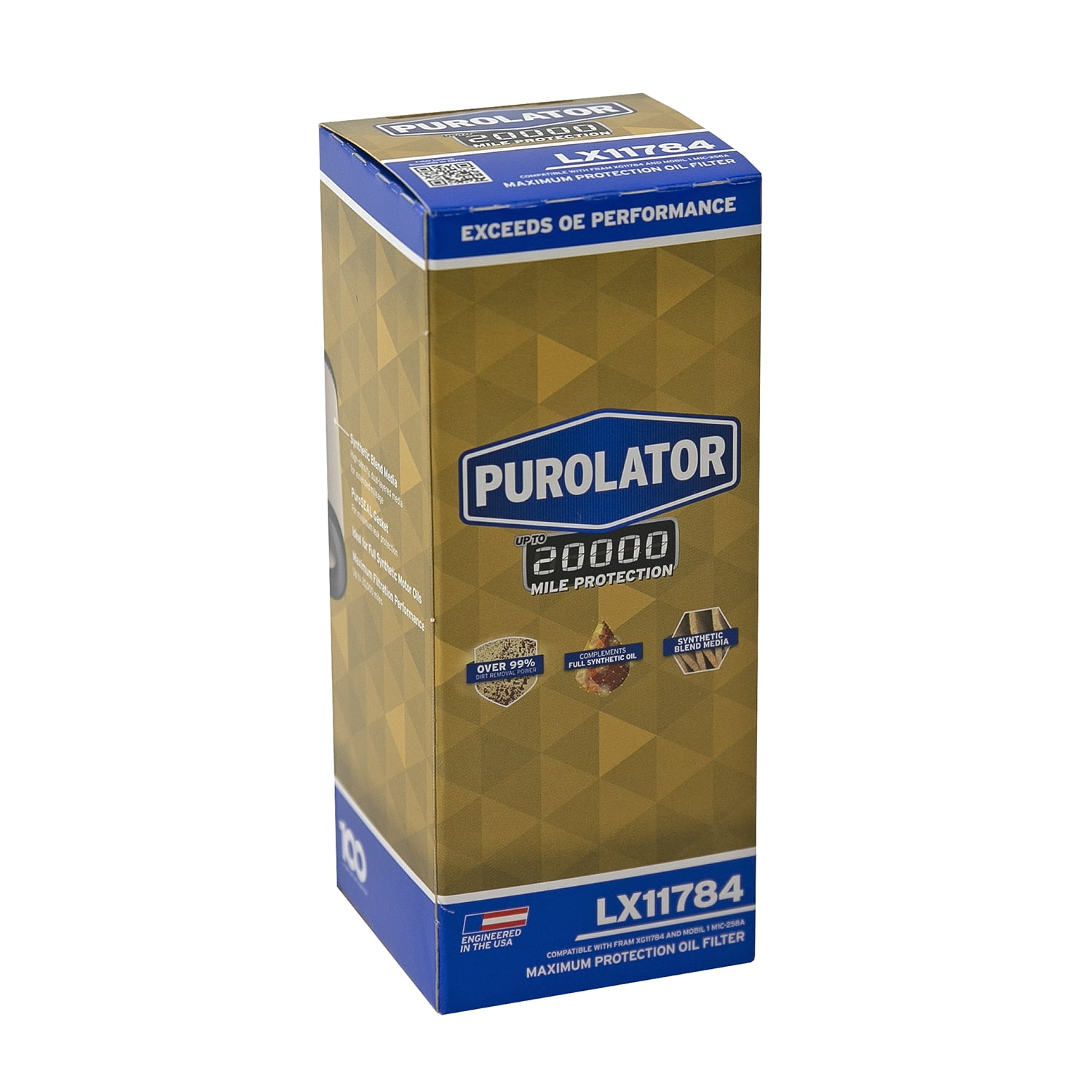 Purolator LX11784 Purolator 20K Oil Filter with 20,000 Mile Protection for Select Audi, Porsch, Volkswagen, and more