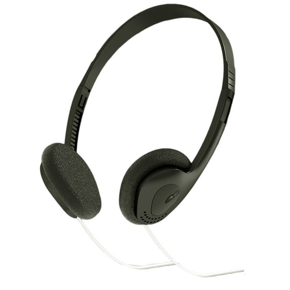 KQJQS Wired Stereo On-Ear Headphones with 1.2 Metres Cord, Black
