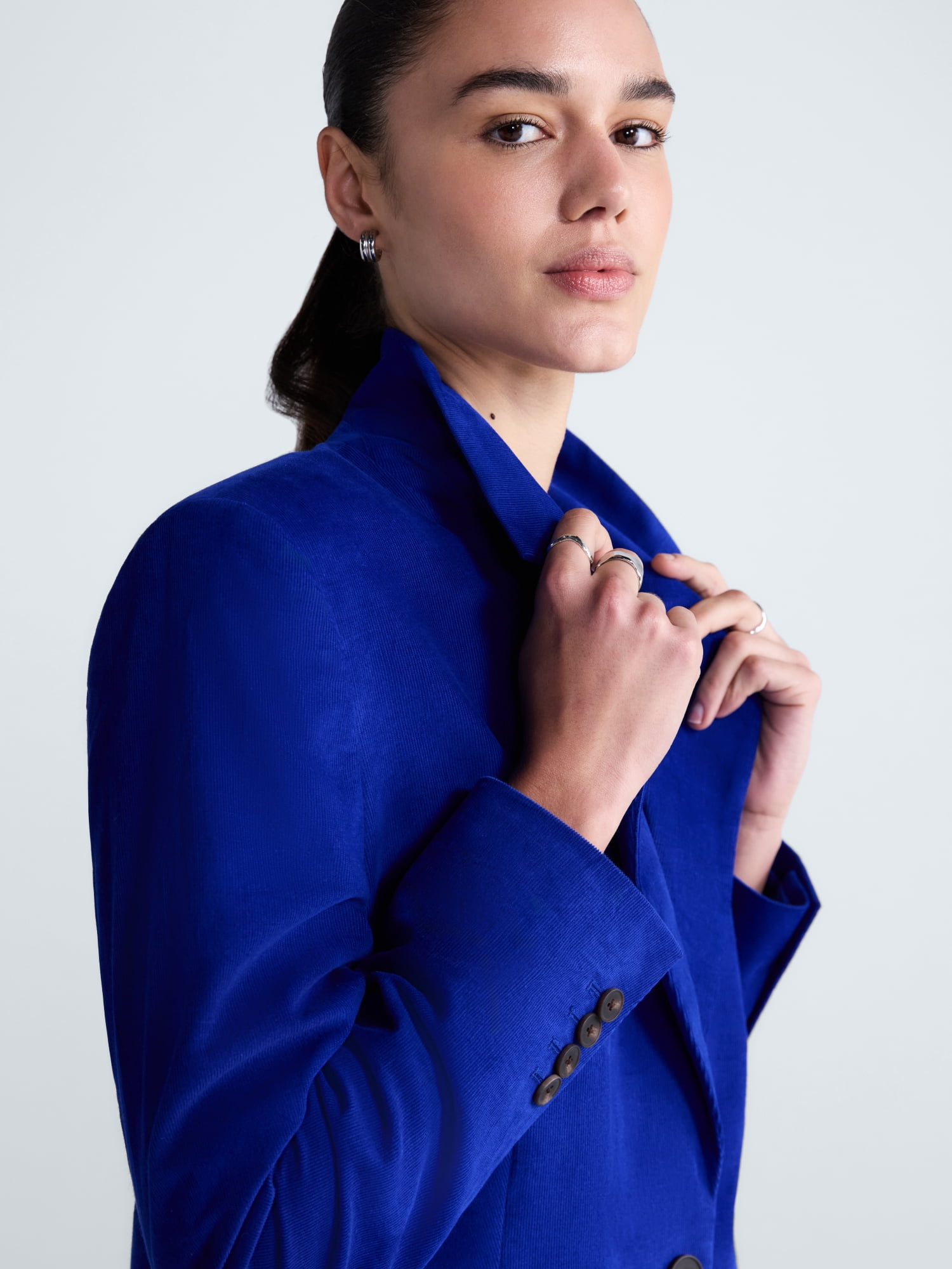 Free Assembly Women's and Women's Plus The Belmont Single Breasted Corduroy Blazer, Sizes XS-4X