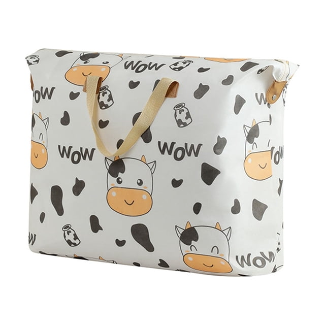 Pompotops Largecapacity Storage Bag With Handle Largecapacity Storage Bag Foldable Storage Bucket For Quilt Blanket Clearance