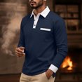 thumbnail image 7 of Generic Mens Casual Polo Shirts Casual Long Sleeve Button Golf Slim Fit Shirt Classic Spring Fall Collared Stylish Tops, 7 of 7