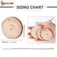 thumbnail image 3 of Spencer 20Pcs Natural Hanging Wood Slices Christmas Craft Wood Kit with Hole DIY Kids Painting Arts Christmas Tree Ornaments for Wedding Party Decoration Crafts "2-2.4 inches", 3 of 8