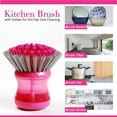 thumbnail image 3 of WBM Dish Scrubber with Soap Dispenser, Pots Cleaning Soap Dispensing Dish Brush, Pack of 2, 3 of 7
