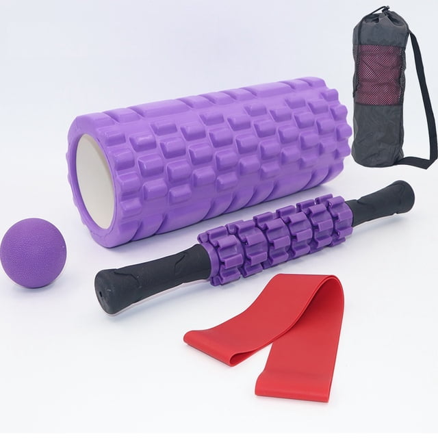 Rodillo relajante muscular con eje de espuma, columna de yoga, rodillo de plástico para fitness, rueda para piernas, juego de masaje Mace Langya