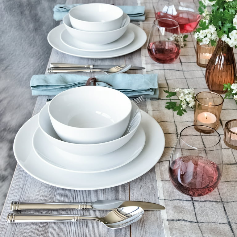 Porcelain top white dinnerware