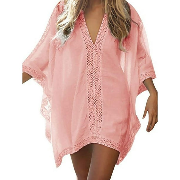 Swim Cover Ups for Women Plus Size Deep VNeck Oversized Swimsuit Cover