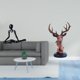 thumbnail image 2 of Figura de escritorio,Escultura abstracta de pensador para decoración de oficina y hogar.,Figura de cabeza de ciervo,Adorno de cabeza de ciervo,estatua de animal decorativa,Figura de cabeza de, 2 of 8