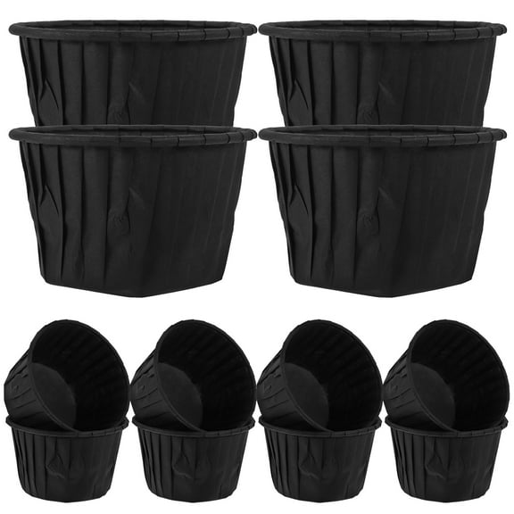 KONTONTY 60 PCS Stick Cake Cups Cheesecakes 6.50X5.00X3.90CM Black
