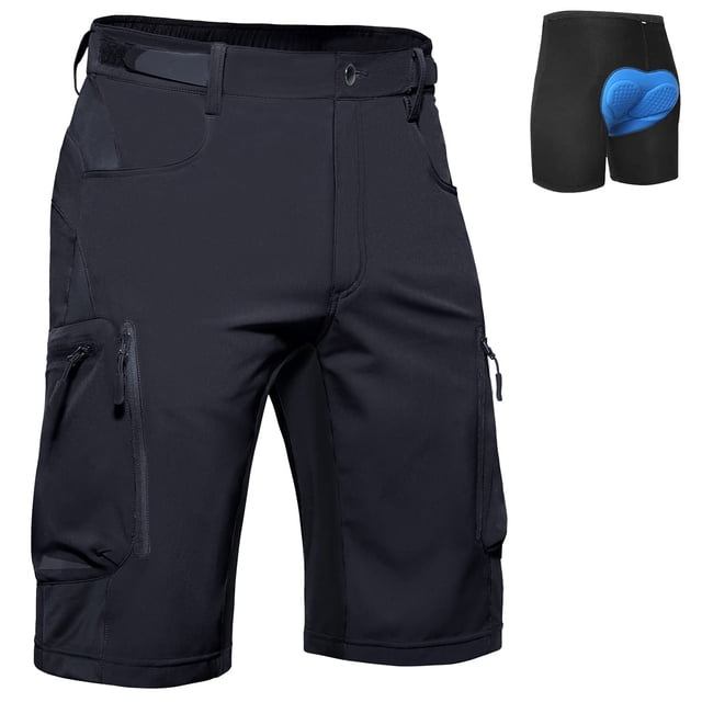 Pantalones cortos de bicicleta de montaña Ally 4D acolchados de secado rápido para hombre