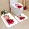 thumbnail image 1 of ABPHQTO Caja de regalo con lazo y ramo de rosas Juego de alfombras de baño de 3 piezas Alfombra de baño Alfombra de contorno y tapa de inodoro ABPHQTO Cont-CHAPPLE-37189, 1 of 2