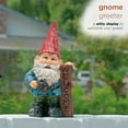 thumbnail image 6 of Alpine Corporation 12" Gnome with 'Welcome' Sign Garden Statue, 6 of 12