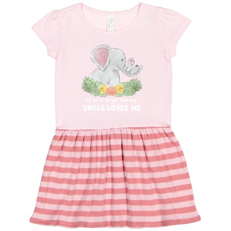 

Inktastic I ll Never Forget That My Uncle Loves Me with Cute Elephants Gift Toddler Girl Dress