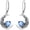 Aquamarine, variant on 925 Sterling Silver Vintage Moon Crescent Dangle Earrings Birthstone Leverback Earrings Jewelry Gifts for Women