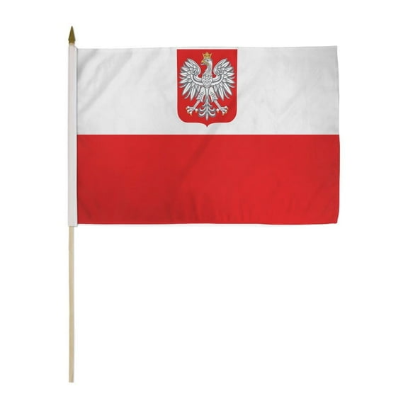 Poland (Eagle) 12x18in Stick Flag