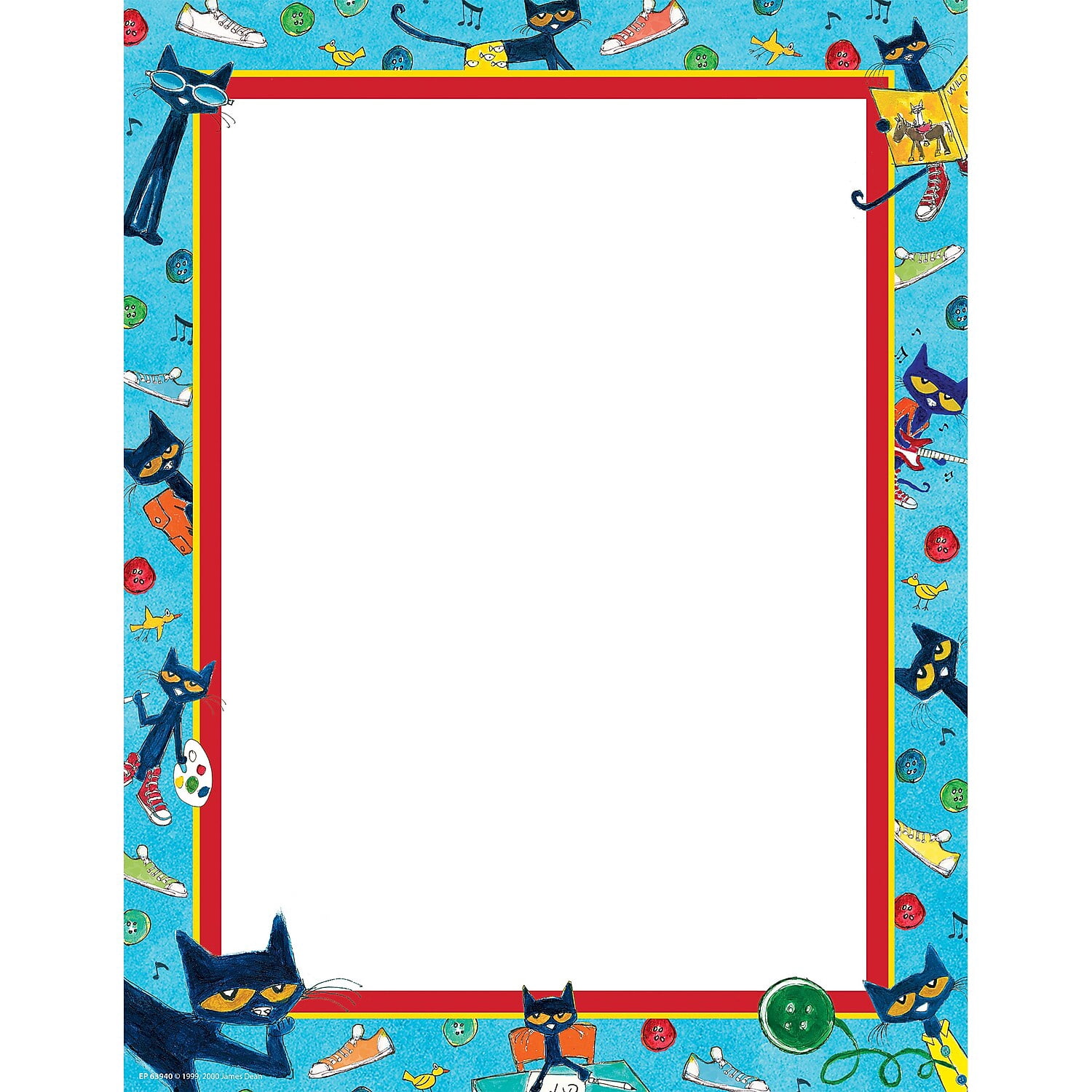Edupress Pete the Cat Computer Paper, 50 Sheets Per Pack, 6 Packs