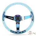 thumbnail image 2 of Acrylic Steering Wheel, 14in Diameter Compatible with Most Standard Wheel Adapters, Smooth Texture, Stylish and Luxurious Design, Strong Repairability, for Car Racing ATV Kart UTV,, 2 of 7
