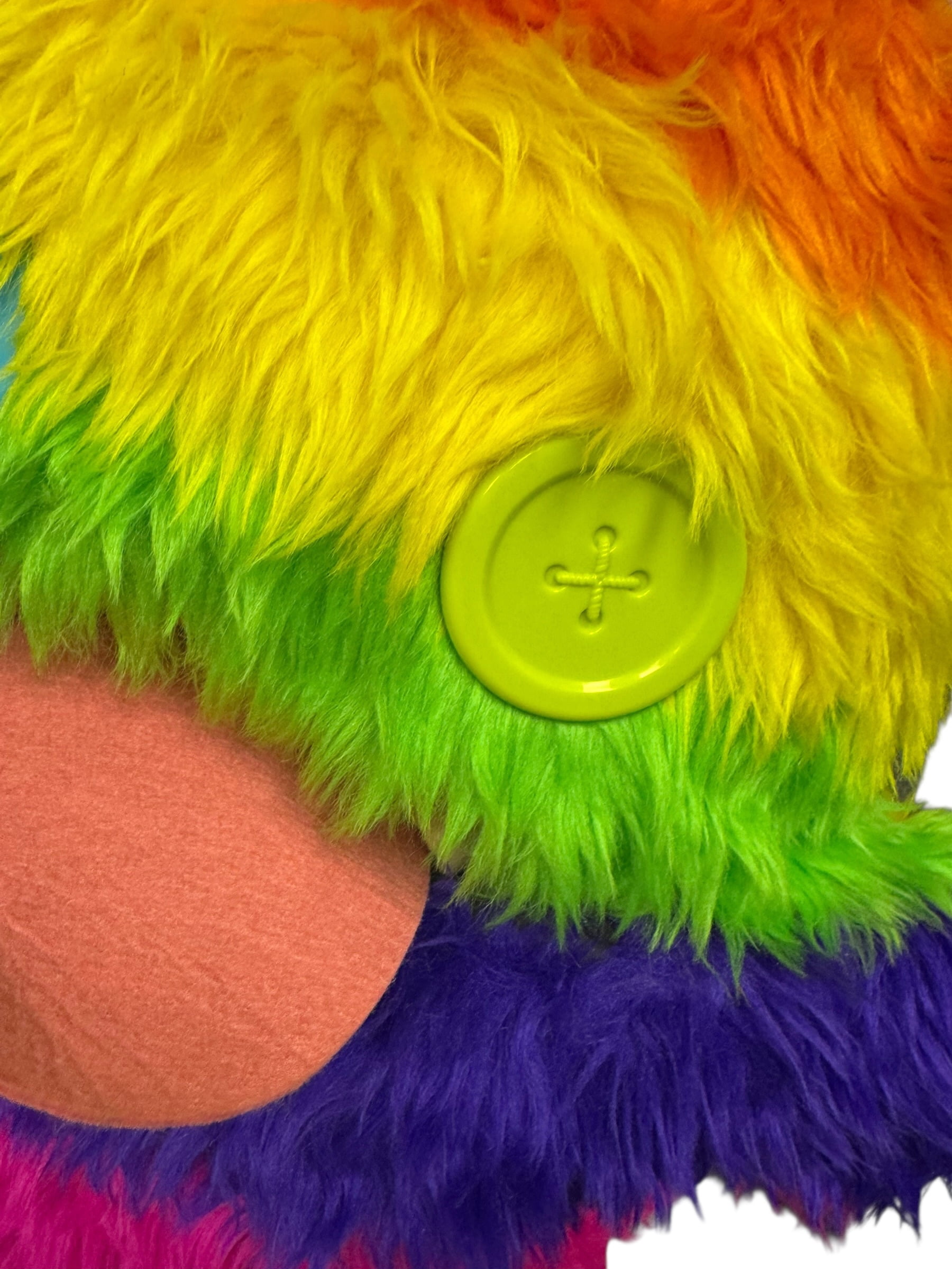 17" Fuggler Bigg Fugg Oogah Boogah (Rainbow Stripe) Funny Ugly Monsters Plush Weird Alternative Plush Human-like teeth, Large and in Charge