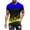 Yellow, variant on jjayotai Short Sleeve Shirt for Men Men Casual Round Neck Gradation Printing Pullover Fitness Sports Shorts Sleeves T Shirt Blouse