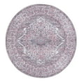 thumbnail image 3 of Unique Loom Mangata Collection Area Rug - Mireille (5' 3" Round Beige and pink/Light Blue), 3 of 7