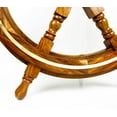 thumbnail image 2 of Wooden Ship Wheel (24 Inches, Brass Ring), 2 of 6