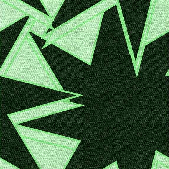 Ahgly Company Indoor Square Patterned Night Black Area Rugs, 7' Square