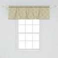 thumbnail image 2 of Ambesonne Nostalgic Window Valance, Baroque Floral Motif, 42" x 18", Ecru Beige, 2 of 3