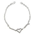thumbnail image 1 of JOYARIS Pulsera Ajustable Corazon Zirconias Amor Amistad Plata 925 Talla Largo/Ancho: 19.5 cm x 3 mm PT-0000045, 1 of 4