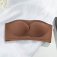 thumbnail image 3 of Byworldtasic Strapless Bras for Women No-Slip Bandeau Push Up Wireless Comfy Seamless No Underwire Padded Jelly Tube Top Bra, 3 of 10