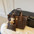 thumbnail image 2 of Bolso de compras de gran capacidad para mujer, bolsa de hombro grande con estampado retro de dibujos animados, estilo europeo y americano, 2025, 2 of 5
