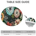 thumbnail image 6 of Pioneer Flower Floral Print Pattern Round Fitted Tablecloth with Elastic Edge,Dining Table Cover Waterproof,Outdoor Round Tablecloth for Camping,Dining,Indoor and Outdoor, 6 of 7