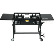 Barton Outdoor Camping Propane Double Burner Stove 2 Folding Cook Cooking Station Stand Picnic BBQ Grill 58,000 BTU