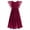 Wine Red, variant on IBTOM CASTLE Flower Girl Flowy Ruffle Chiffon Trim A-Line Dress for Kid Wedding Junior Bridesmaid Communion Party Pageant Maxi Belted Gown 13-14 Years Wine Red