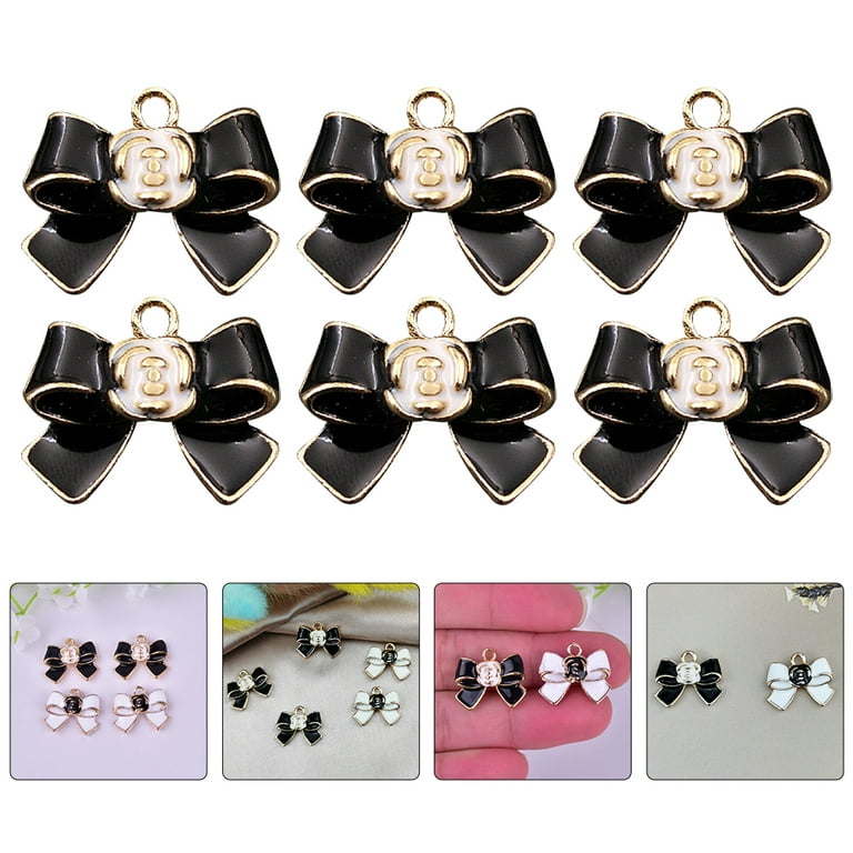 20Pcs Creative Bow Pendants Alloy Charms Jewelry Making Charms for DIY