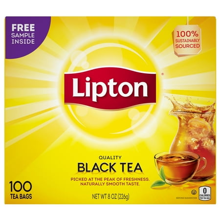 Lipton 100% Natural Tea Black Tea Bags, 100 ct