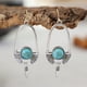 thumbnail image 2 of Granjero Gordo Pendientes colgantes de estilo retro con diseño único y nuevo para mujer, joyería étnica bohemia vintage (azul), 2 of 4
