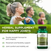 Swanson Double Strength Boswellia-Herbal Supplement Promoting Joint Support-Ayurvedic Herb for Joint Flexibility & Mobility Support-Made w/ Boswellia Serrata Resin-(60 Capsules, 800mg Each) (2 Pack)