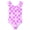 1PC Purple Checker Face, variant on Serdomi Toddler Little Girls Swimsuit One-Piece Lovely Pink Checker Face Bathing Suits for Girls Size 8