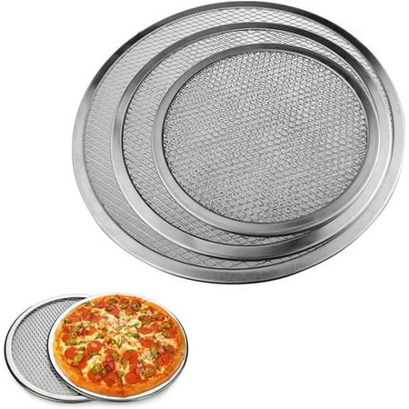 

Pizza Screen 3PCS Aluminum Alloy Seamless Pizza Screen Non Stick Mesh Net Baking Tray Cookware Kitchen Tool For Oven BBQ 10 inch and 12 inch 14 inch by Casewin