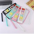 thumbnail image 4 of Versatile Unisex Clear Cosmetic Travel Bag - Waterproof PVC Makeup Organizer with Chenille Lettering, Formaldehyde-Free, Perfect for Snacks and Beauty Essentials on-the-go, 4 of 6