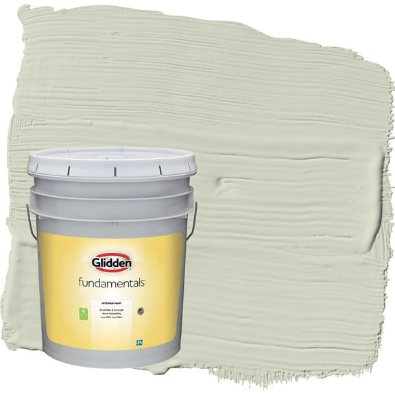 Glidden Fundamentals White Sage / Green Semi-Gloss Interior Paint, 5 Gallon