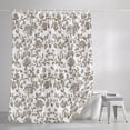 thumbnail image 3 of Shower Curtains for Bathroom, Brown Flower Waterproof Fabric Shower Curtain, Vintage Farmhouse Boho Leaf Spring Plant Decorative Bathroom Curtain for Bathtub, 72"x72", No Hooks Included, 3 of 9