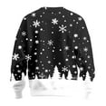 thumbnail image 3 of Winter Sweaters for Women Reindeer Snowflake Print Knitted Sweater Long Sleeve Crewneck Pullover Casual Warm Winter Holiday Festive Apparel Top Ugly Christmas Sweaters, 3 of 3